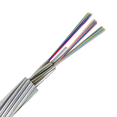 Câble optique extérieur unitaire optique de fibre de Hilos G.652D du mode 48 du fil de masse 12C G655 de tube en acier central d'OPGW