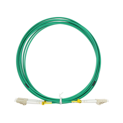 La fibre duplex de corde de correction de LC UPC OM3 LSZH câblent la couleur verte à plusieurs modes de fonctionnement