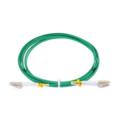 La fibre duplex de corde de correction de LC UPC OM3 LSZH câblent la couleur verte à plusieurs modes de fonctionnement