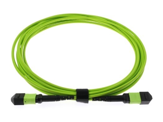 20m Lime Green OM5 MPO/MTP câble à fibre optique avec connecteur en céramique de zirconium