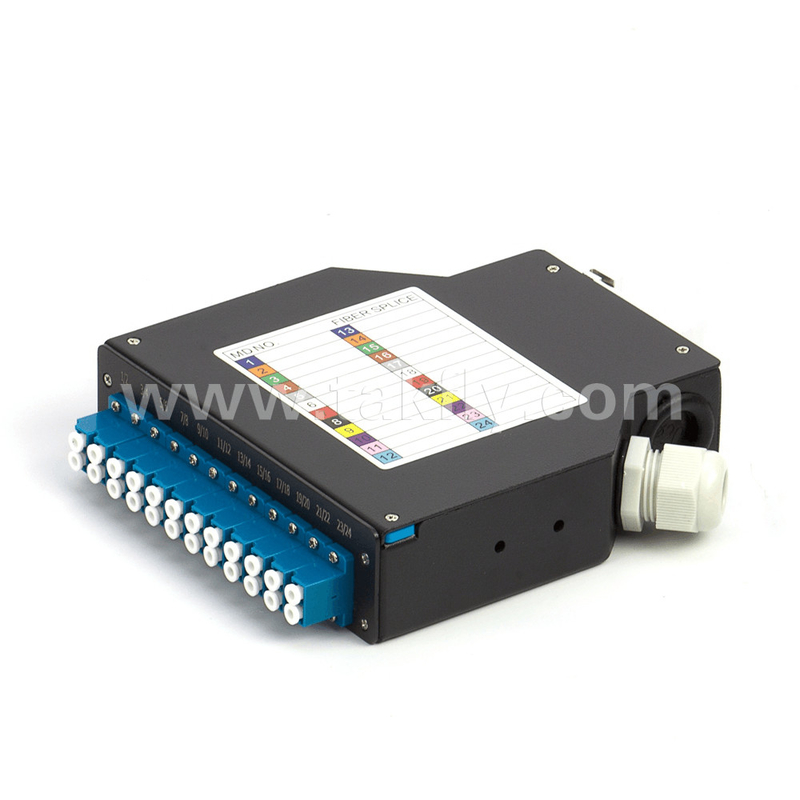 Boîte à bornes en fibre optique en aluminium DIN montée sur rail LC/Sc Sx/Dx avec installation facile