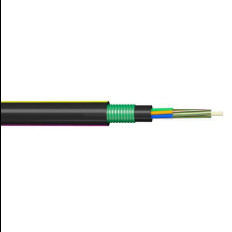 Cable d'alimentation en fibre de verre en PE GYFTA53 à double enveloppe avec membre de résistance centrale en FRP