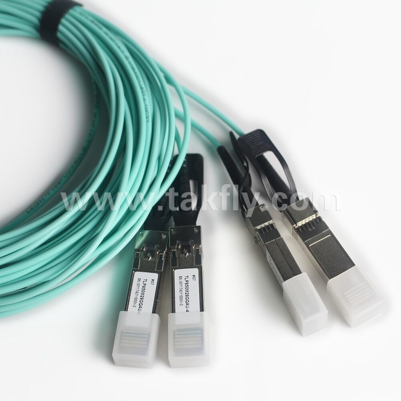 100 Gb/s QSFP28 à 4x SFP28 câble optique actif AOC câble de transfert rapide de données