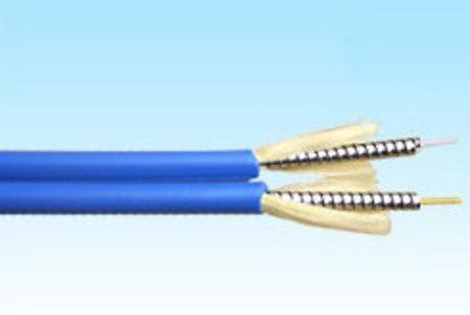 Cable optique blindé duplex de diamètre 4,0*7,0 mm et rayon de flexion 20D/15D