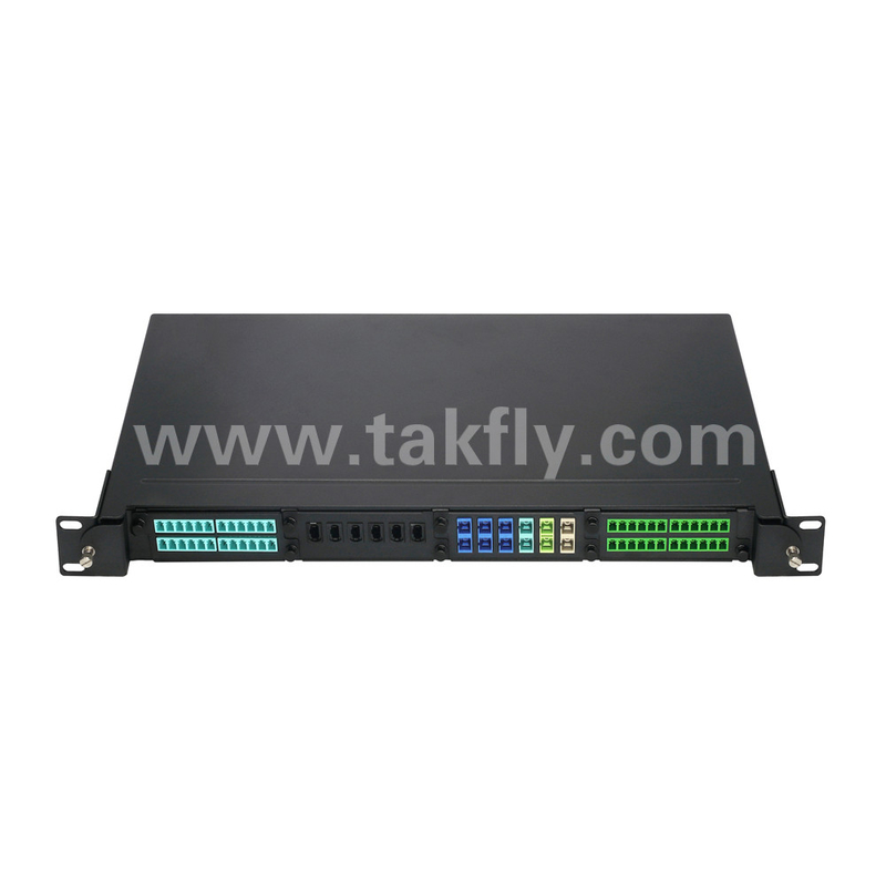 Fibre optique MPO Cassette MTP Panneau de patch en alliage d'aluminium Gestion du type glissant pour le centre de données FTTX