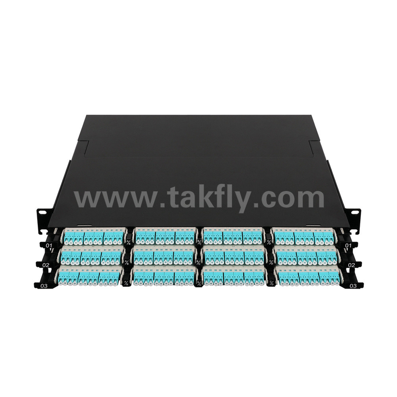 Fibre optique MPO Cassette MTP Panneau de patch 144 cœurs Super haute densité pour le centre de données FTTX