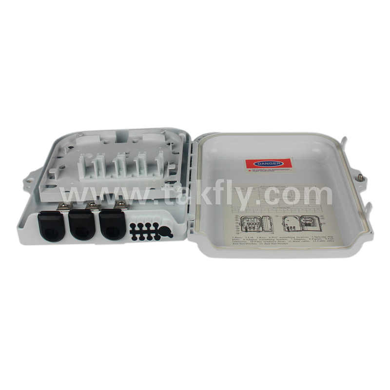 Boîte de terminaison ABS 8 pour câble à fibre optique avec mécanisme de verrouillage anti-vol