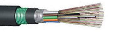 GYTA53 2-144F câble optique extérieur à double enveloppe avec enveloppe en MDPE/HDPE
