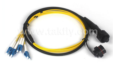 ODVA-MTP câble de patch imperméable à l'eau 8 12 24 cœur avec le câble optique de support