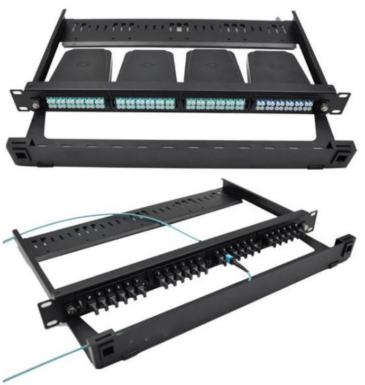 1U MPO MTP Panneau de patch en fibre optique 24 Ports pour le centre de données
