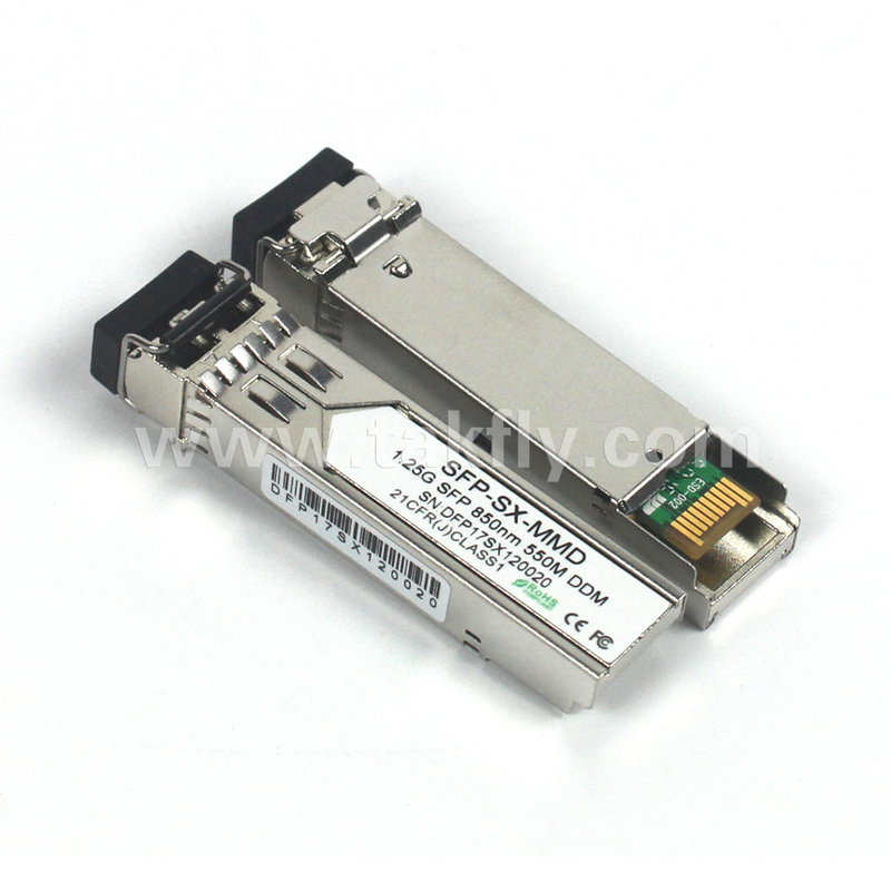 1.25G SFP 850NM 550M MMF DDM LC CISCO JUNIPER HUAWEI MODULE de récepteur optique SFP compatible