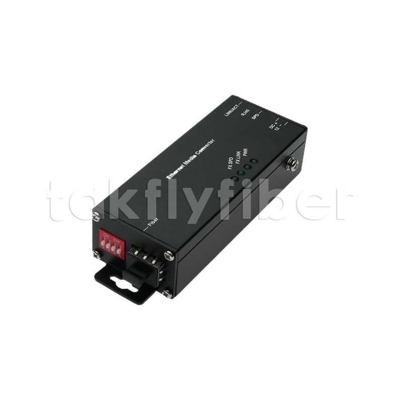 10 100 1000M Convertisseur de média industriel mini type avec port SFP pour une application à haute température