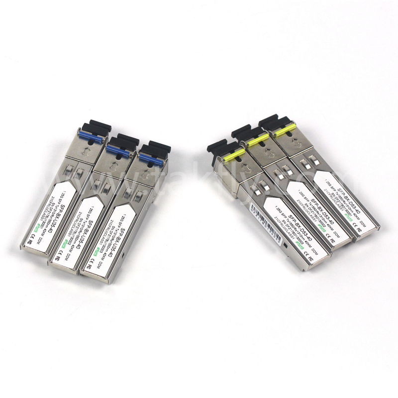 1.25G SFP BIDI Module de récepteur optique Tx1310/Rx1550nm 40KM SMF DDM LC CISCO JUNIPER HUAWEI Compatible