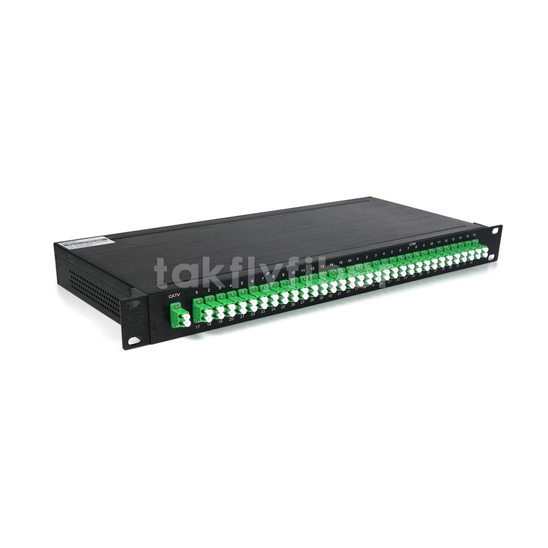 1x32 Splitter PLC à fibre optique CATV WDM avec IP dans 1U 19 pouces