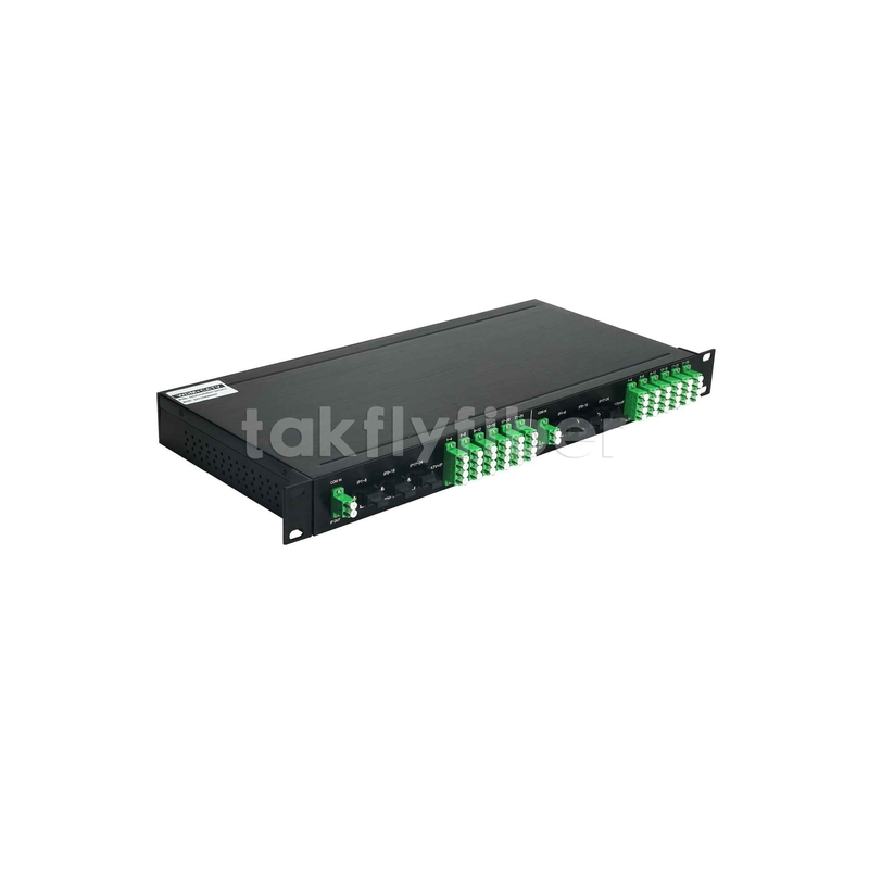 2x1:24 Filtre WDM PLC Splitter GPON CATV dans un panneau de patch monté sur un rack de 1U 19Inc