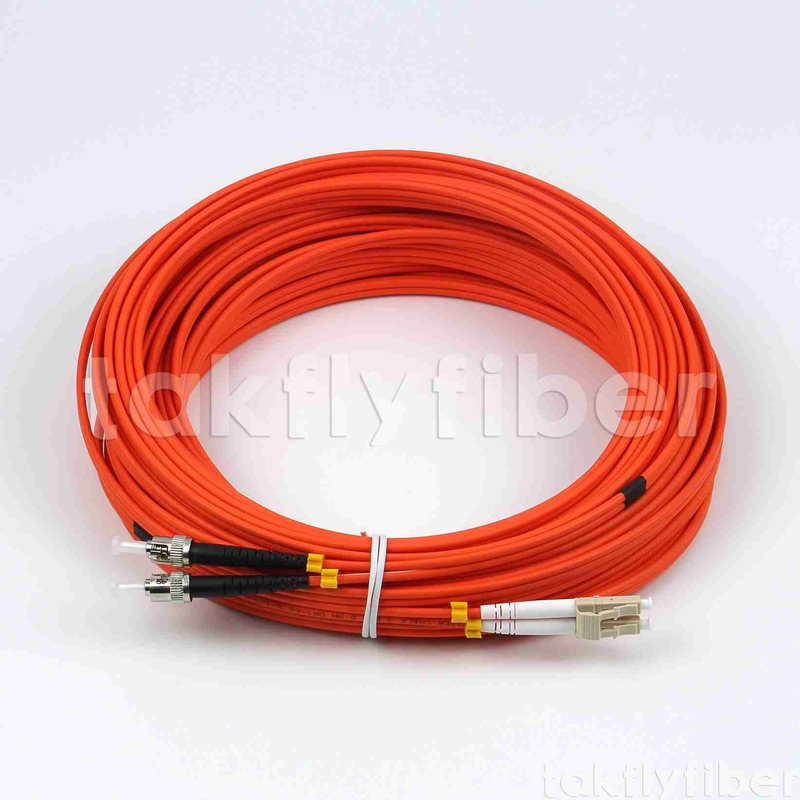 UPC MM Cordon de patch en fibre double de 3,0 mm LSZH ST à LC OM1 OM2 APC