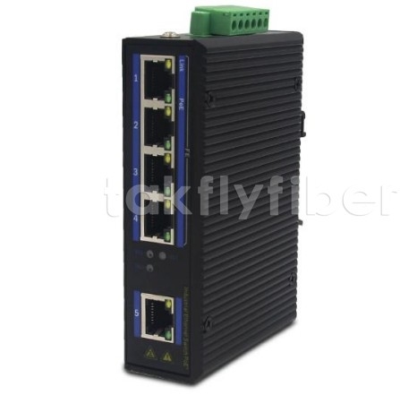 Commutateur PoE de qualité industrielle 4 ports 10/100Mbps PoE + 1 ports 10/100Mbps Ethernet