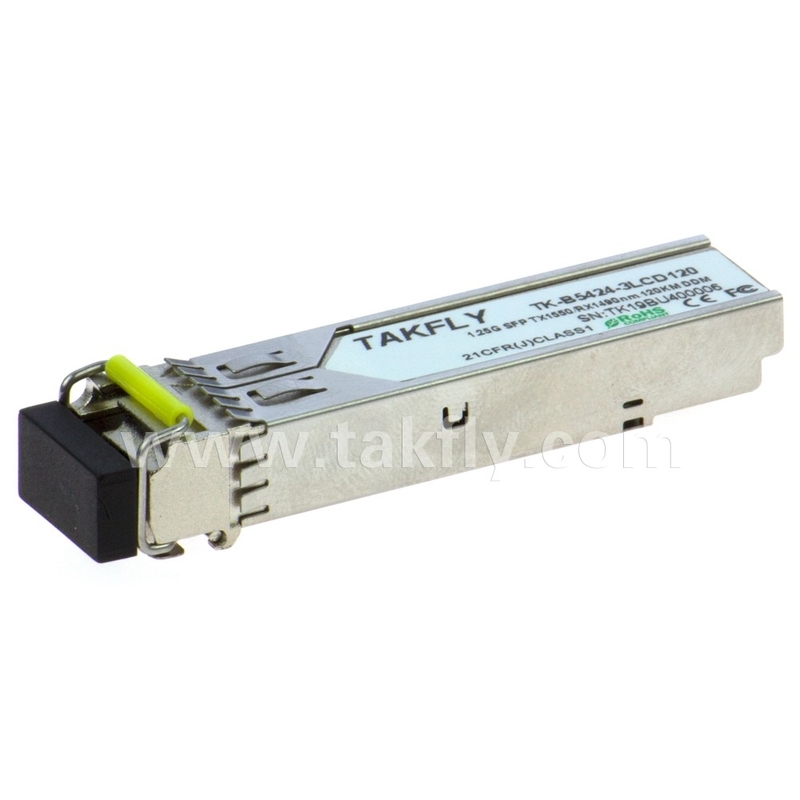 1.25G SFP BIDI MODULE D'ÉMISSION OPTICALE Tx1550/Rx1490nm 120KM SMF DDM LC CISCO JUNIPER HUAWEI Compatible avec les appareils électroniques de la série