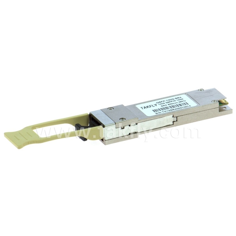 100 Gbps QSFP28 SR4 850nm 100m MPO avec émetteur-récepteur DDM Jusqu'à 27,952 Gbps Débit de données par canal