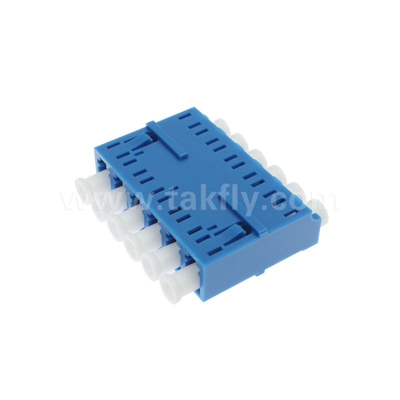 Adaptateur LC/UPC 6 voies, SM OS2, bleu, sans bride mode unique pour le réseau