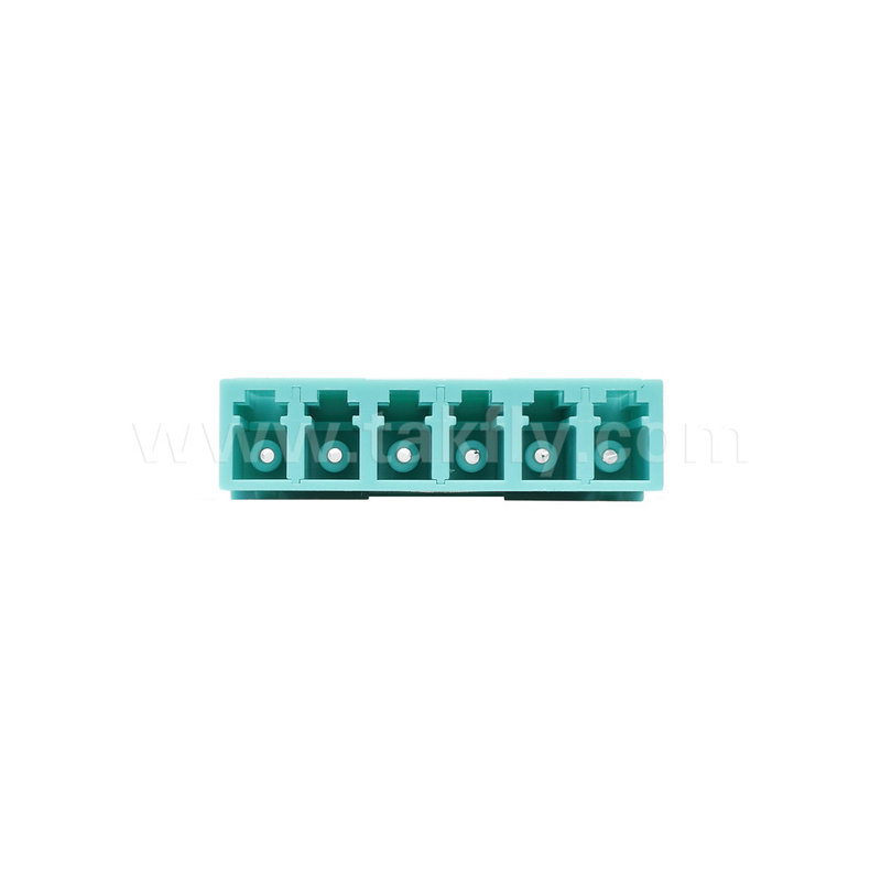 LC/PC 6 voies Adaptateur, MM OM3 ((Aqua), OM4 ((Violet) Bleu, sans bride