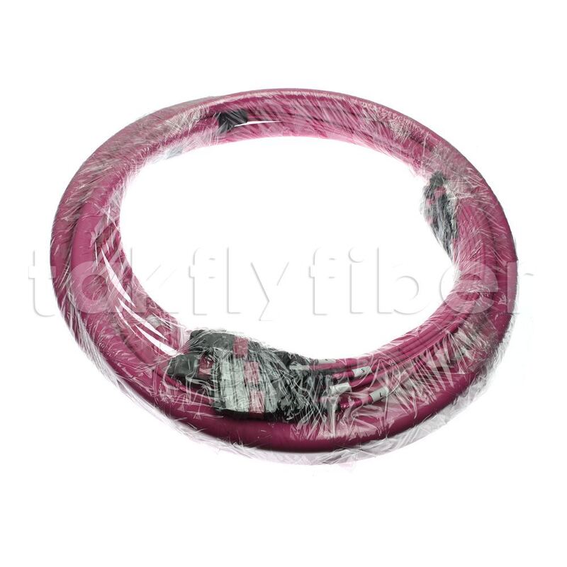 Câble fibre optique MPO OM4 144 cœurs à faible perte avec connecteurs MTP pour centres de données haute densité