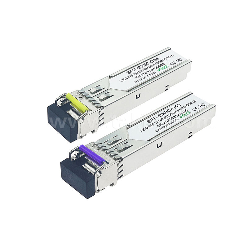Module de récepteur SFP 1,25 Gbps 80 km portée LC Tx1490nm/Rx1550nm SFP bi-directionnel pour le centre de données FTTH FTTX
