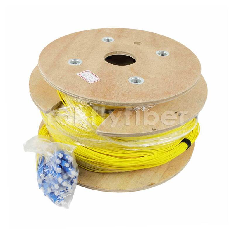 48 cœurs G657A OS2 câble de rupture pré-terminé Fanout Pigtail avec une longueur personnalisée pour le centre de données FTTH