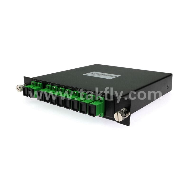 CWDM 8+1Channel MUX+DEMUX LGX Module à fibre optique pour le centre de données FTTX