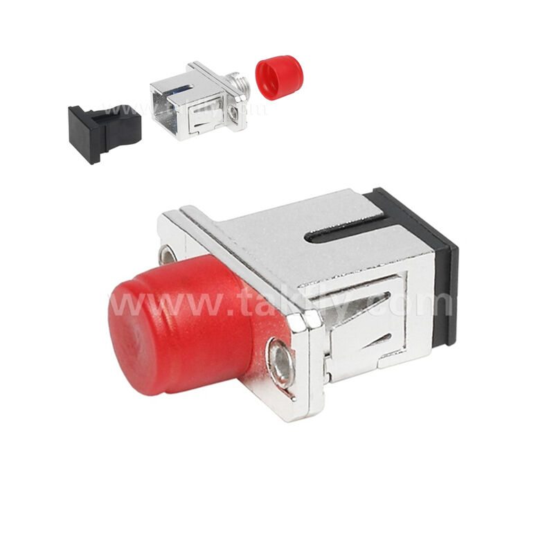 FC-SC Coupler Adaptateur hybride métallique simple Femme/Femme Fibre optique pour centre de données Télécom FTTX