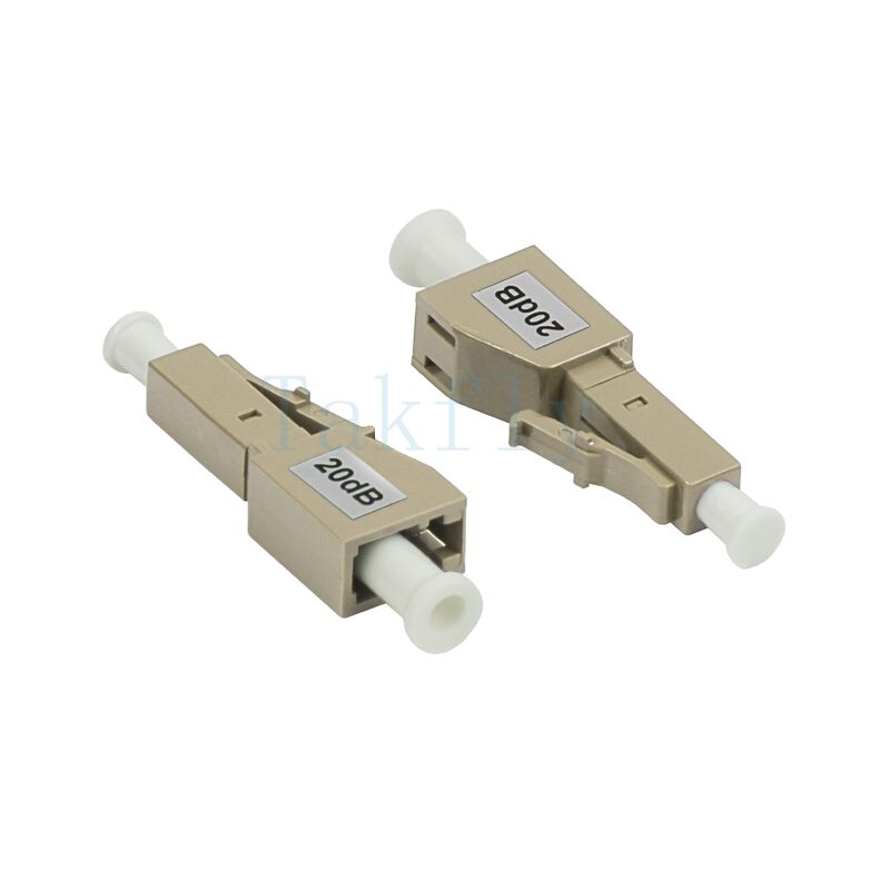 Atténuateur à fibre optique LC mâle à femelle – Type fixe en ligne pour monomode/multimode