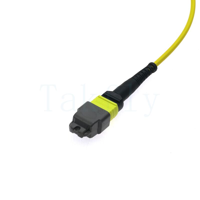 12F MTP(M)   MTP(F) Cordon de patch APC, SM G657A1, 1m, 3,0 mm, LSZH Jaune, bottes insensibles à la flexion, faible perte