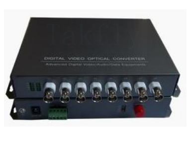 Convertisseur optique de vidéo numérique à 8 canaux: Vidéo rentable, longue distance et non compressée avec données RS485 sur une seule fibre
