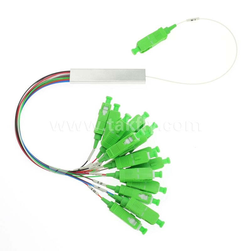 Séparateur optique PLC 1 × N / 2 × N – Mini boîtier en tube d'acier, G657A1, entrée et sortie SC/APC, pour division FTTH/PON