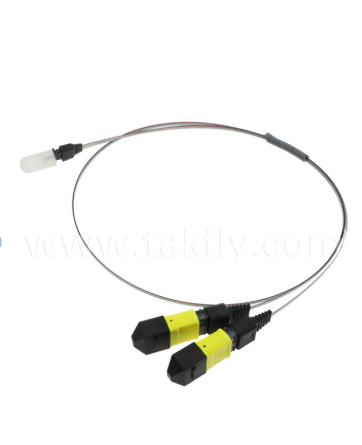 Ensemble de réseau de fibres MTP-16CH-FA – Connecteur MTP vers réseau de fibres à rainure en V à 16 canaux, faible perte d'insertion, pour émetteurs-récepteurs optiques à grande vitesse et applications CPO/centre de données