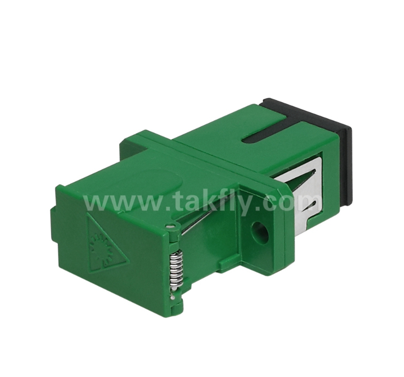 Adaptateur SC Simplex avec couvercle externe et obturateur latéral – Protection oculaire anti-poussière et laser, faible perte d'insertion, pour centres de données et connexions fibre FTTx