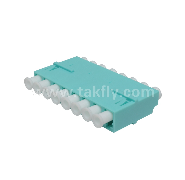 Adaptateur LC 8 voies – LC Duplex 8 en 1, adaptateur fibre haute densité, faible perte d'insertion, pour centre de données et patch haute densité FTTx
