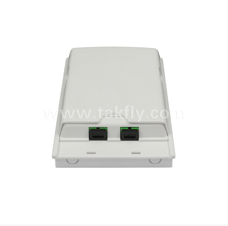 Prise murale fibre TKS-1806-02F – Point de terminaison du câble d'alimentation au câble de descente pour réseaux FTTx