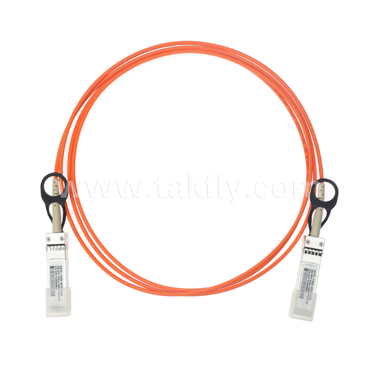 Câble optique actif 10G SFP+ (AOC) – 300m sur OM3, VCSEL 850nm, faible consommation <0,35W/extrémité, interconnexion courte portée SFP+ vers SFP+
