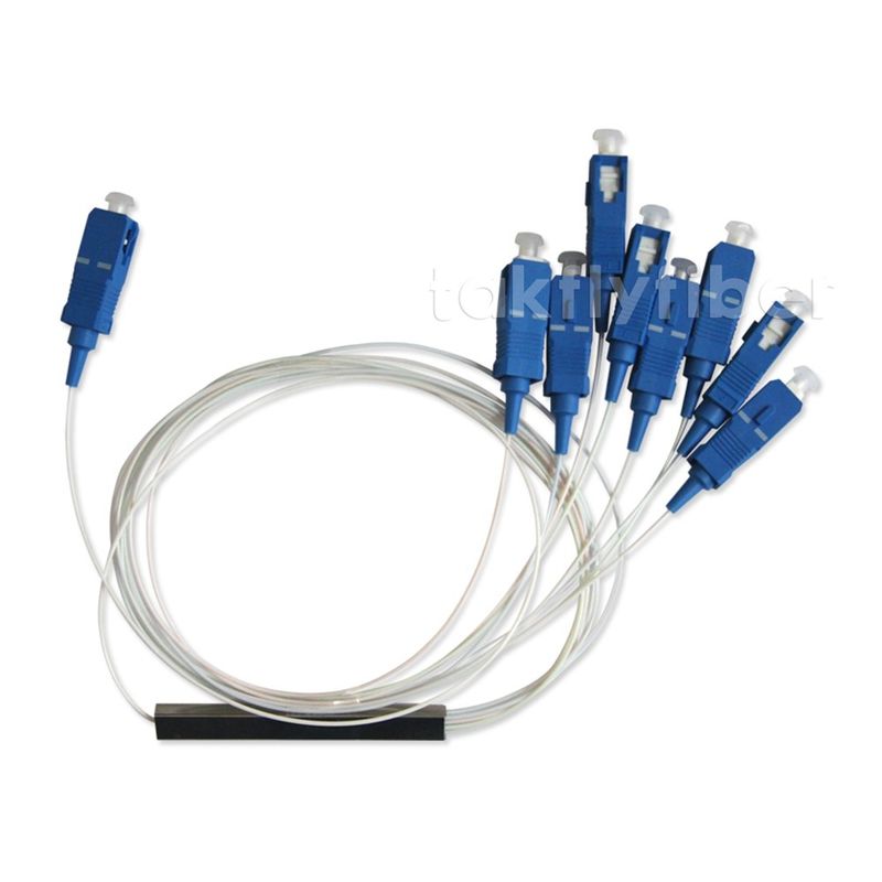 Diviseur en acier de PLC du connecteur FBT de Sc de tube de basse perte de SM de Sc UPC de WDM de GPON 1X2