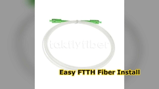 Cordon de brassage optique d'intérieur invisible transparent de fibre de FTTH 2.0*3.0mm SCAPC à SCAPC